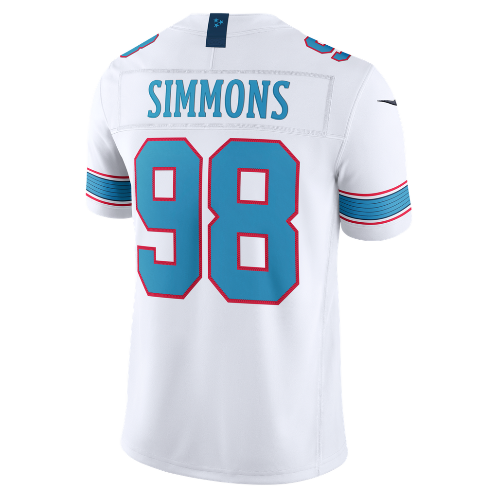 Tennessee Titans Jeffery Simmons Nike Team Vapor F.U.S.E. Stitched Limited Jersey - Light Blue