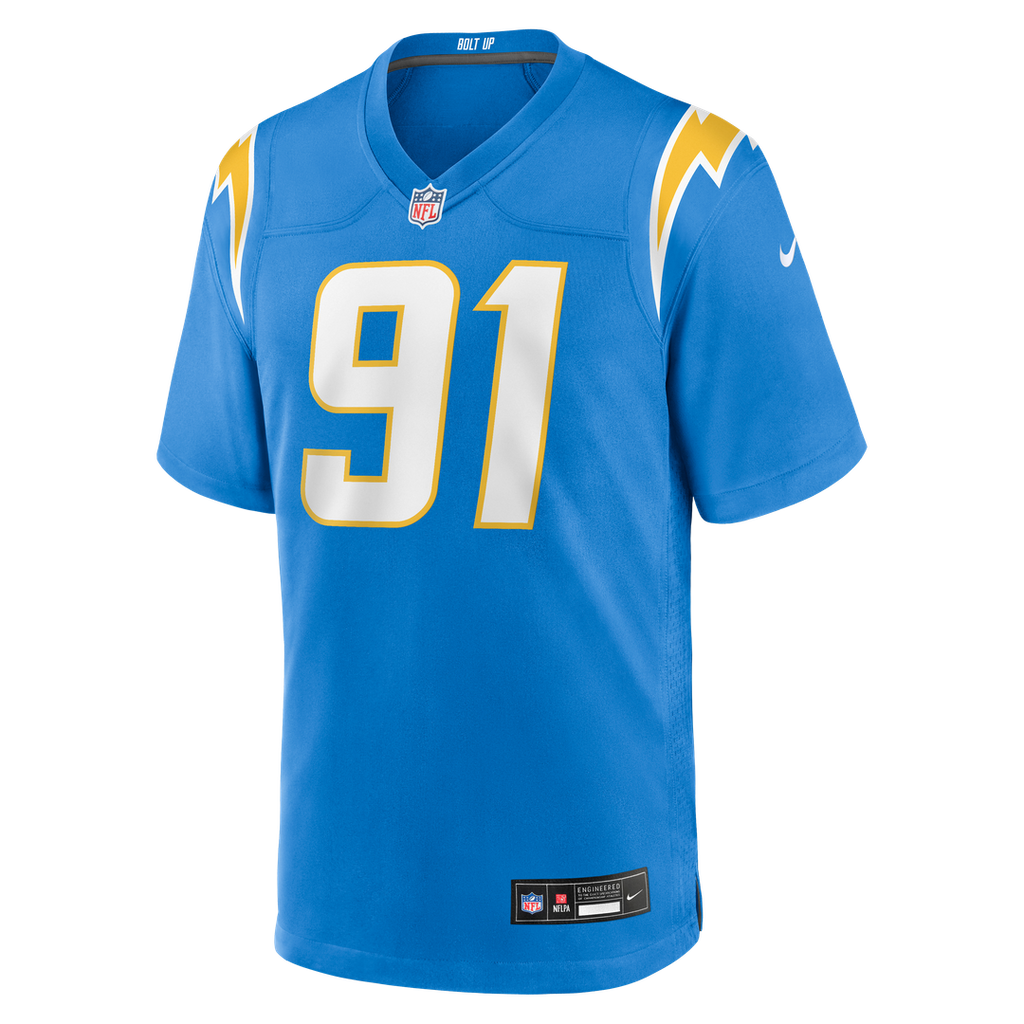 Los Angeles Chargers Nick Barrett Nike Team Game Jersey - Powder Blue