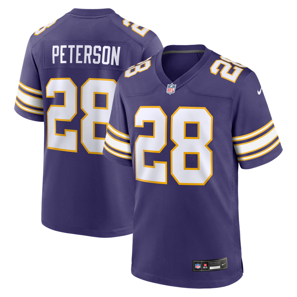 Minnesota Vikings Adrian Peterson Nike Alternate 2 Classic Retired Game Jersey - Purple