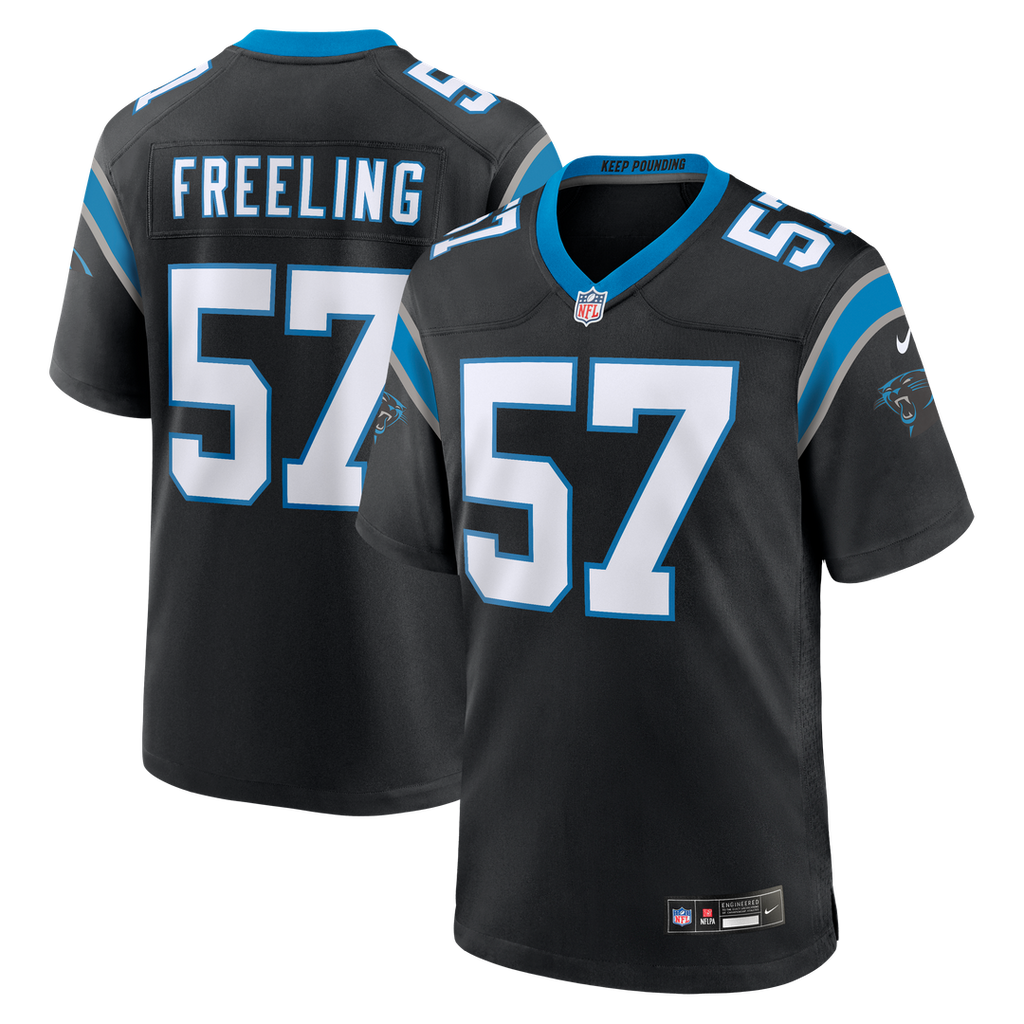 Carolina Panthers Monroe Freeling Nike Team Game Jersey - Black