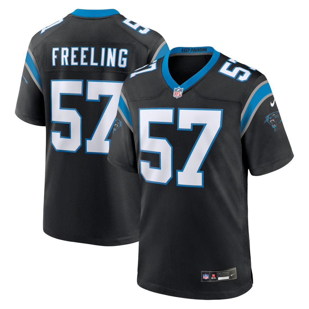Carolina Panthers Monroe Freeling Nike Team Game Jersey - Black