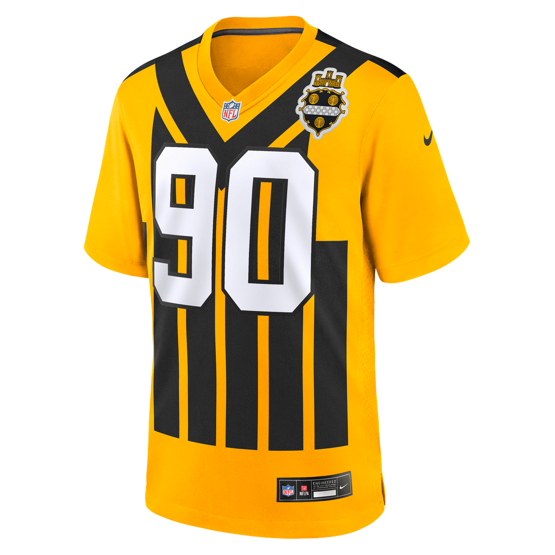 Pittsburgh Steelers T.J. Watt Nike Alternate 1933 Throwback Game Jersey - Gold