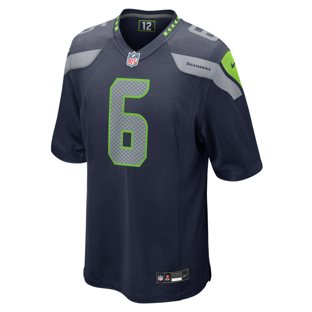 Seattle Seahawks Jalen Milroe Nike Team Game Jersey - College Navy