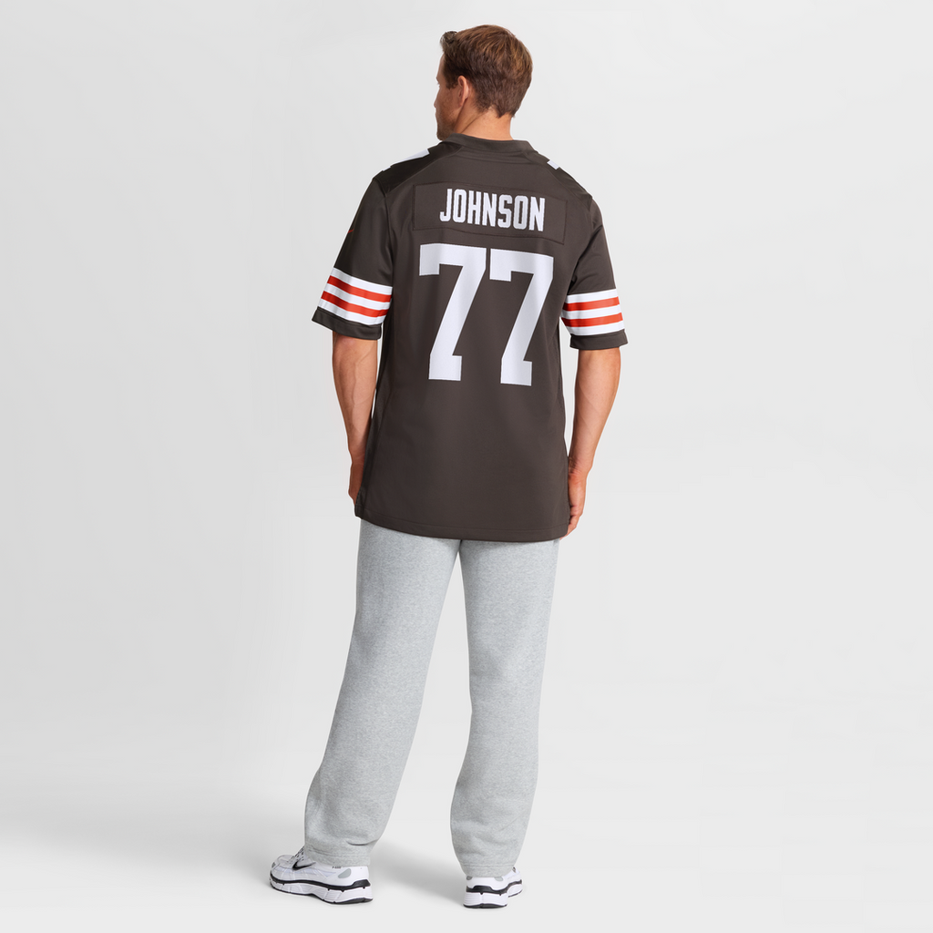Cleveland Browns Zion Johnson Nike Team Game Jersey - Brown