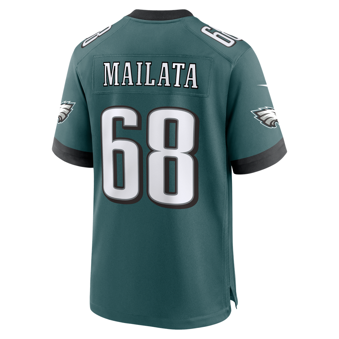 Philadelphia Eagles Jordan Mailata Nike Team Game Jersey - Midnight Green