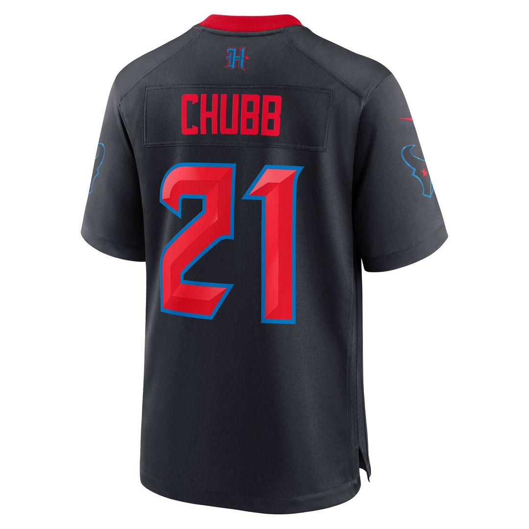 Houston Texans Nick Chubb Nike Alternate 2 Game Jersey - Navy