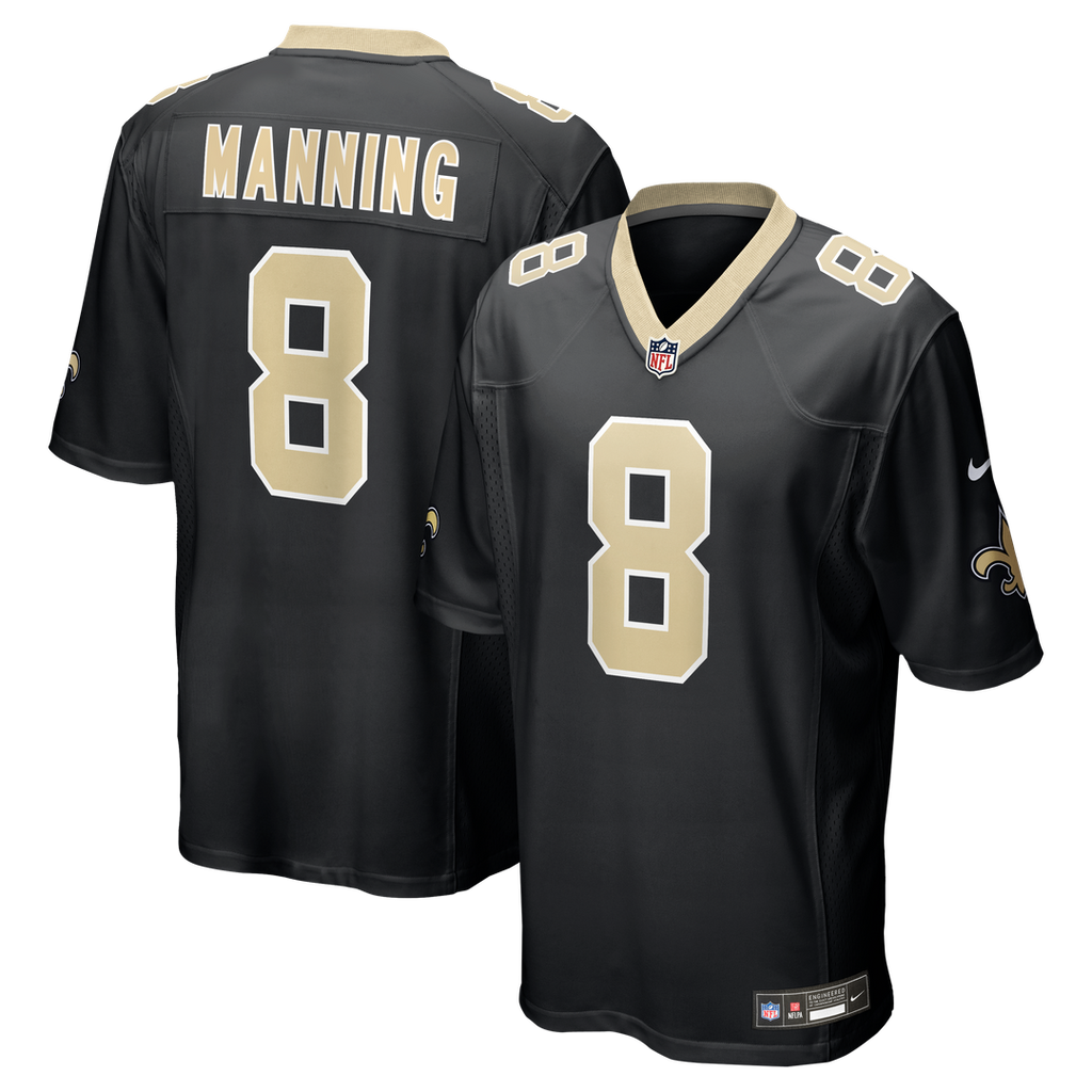 New Orleans Saints Archie Manning Nike Game Retired Player Jersey - Black