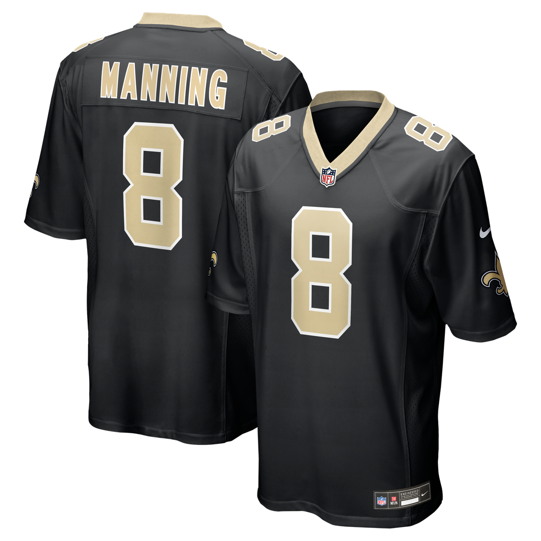 New Orleans Saints Archie Manning Nike Game Retired Player Jersey - Black