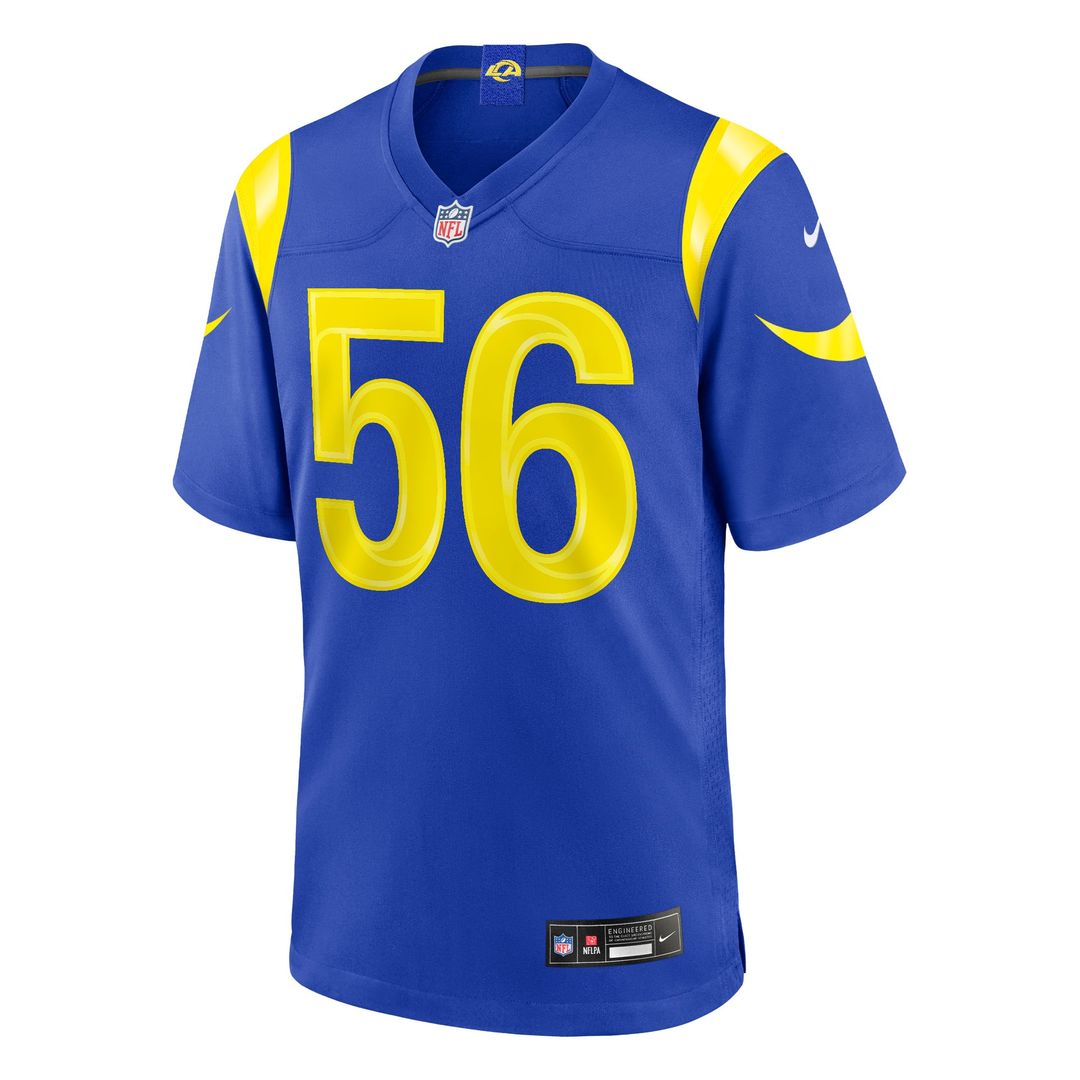 Los Angeles Rams Shaun Dolac Nike Team Game Jersey - Royal