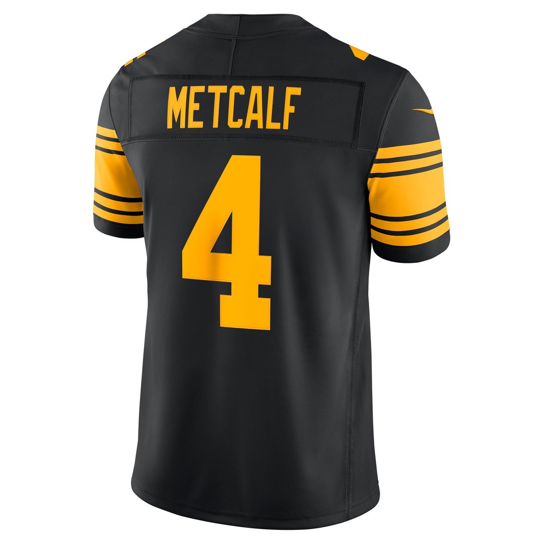 Pittsburgh Steelers DK Metcalf Nike Alternate Vapor F.U.S.E. Stitched Limited Jersey - Black