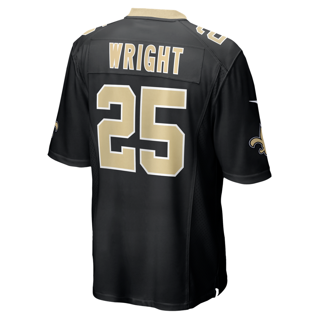 New Orleans Saints Rejzohn Wright Nike Team Game Jersey - Black