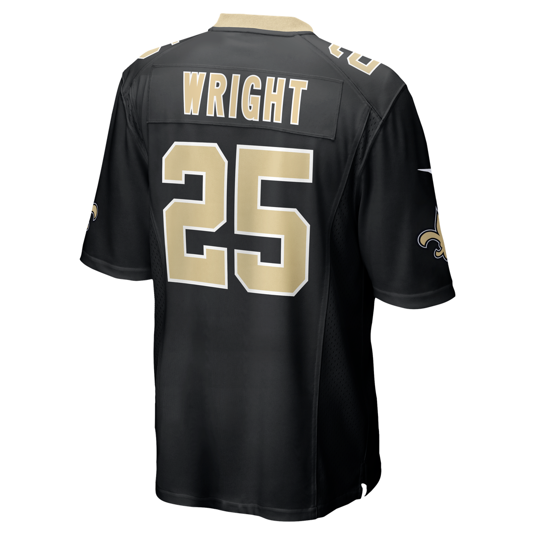 New Orleans Saints Rejzohn Wright Nike Team Game Jersey - Black