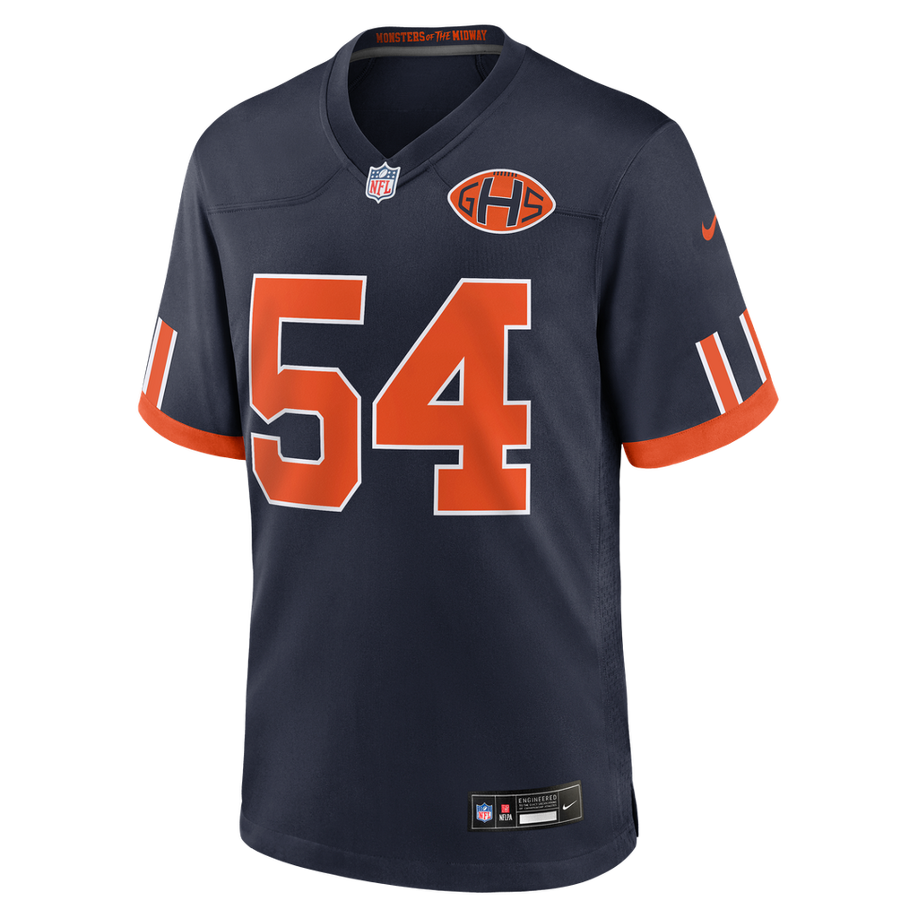 Chicago Bears Brian Urlacher Nike 2026 Rivalries Collection Game Jersey - Navy