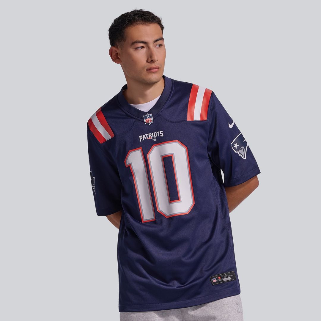 New England Patriots Drake Maye Nike Player Game Jersey - Navy
