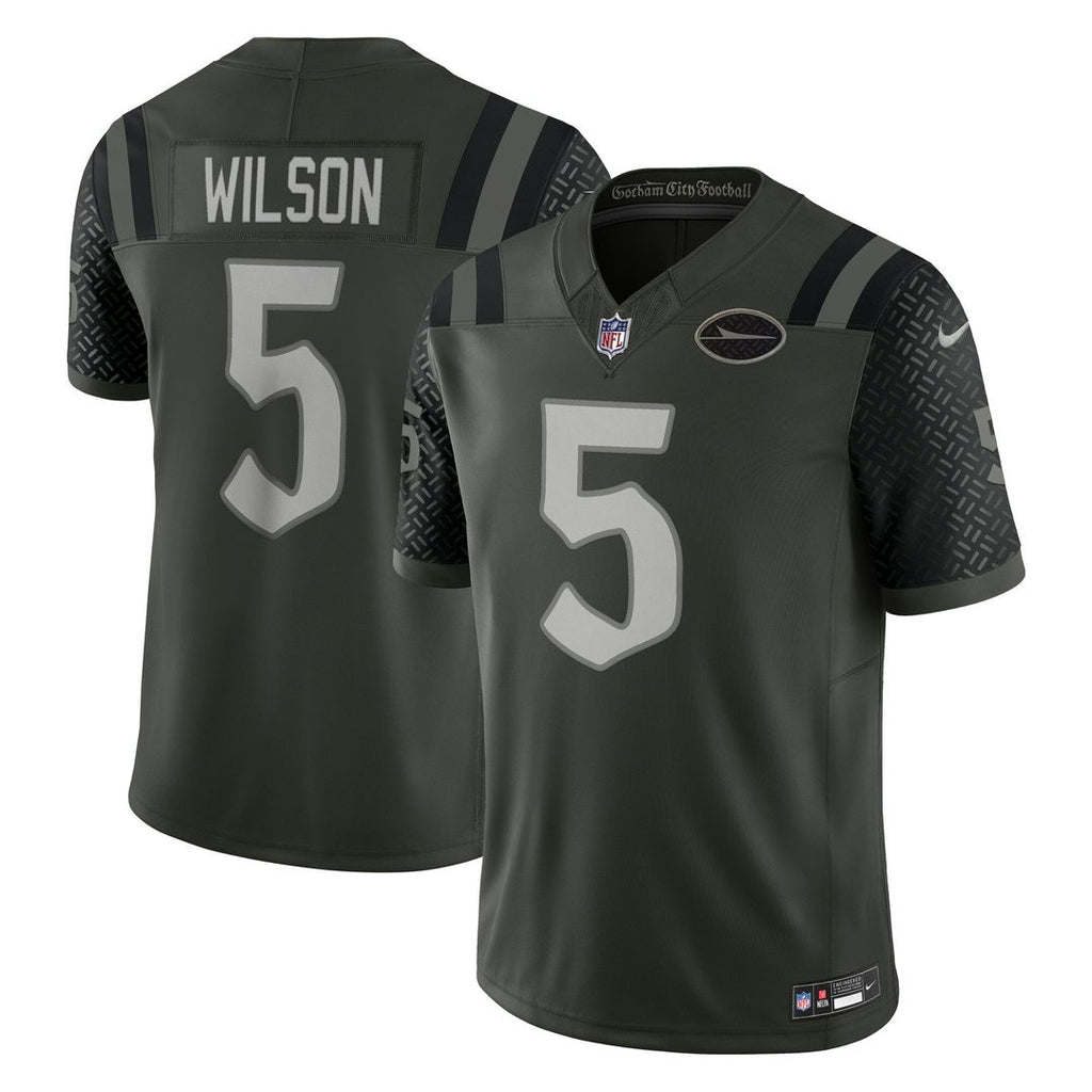 New York Jets Garrett Wilson Nike Rivalries Collection Stitched Limited Jersey - Green