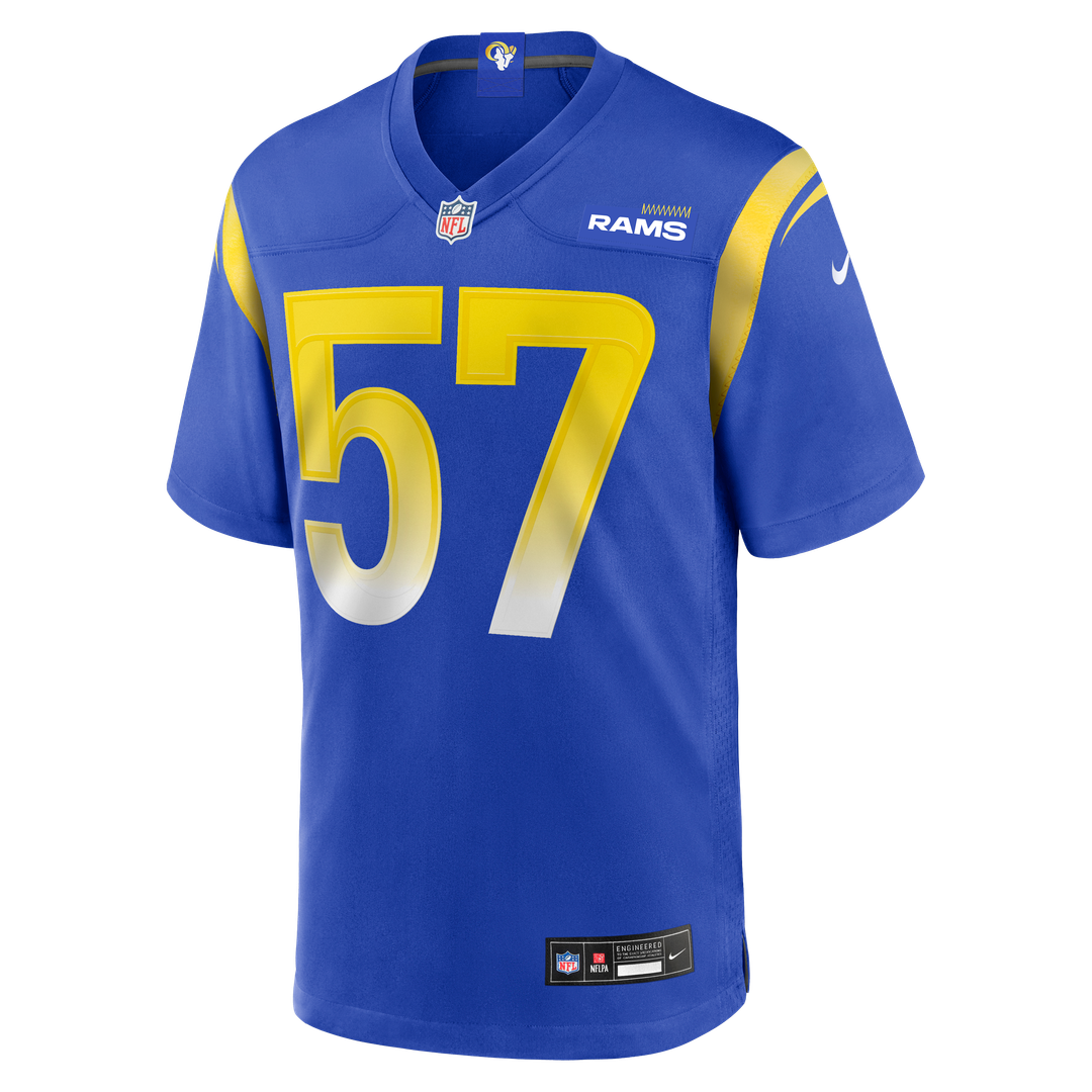 Los Angeles Rams Ty Hamilton Nike Team Game Jersey - Royal