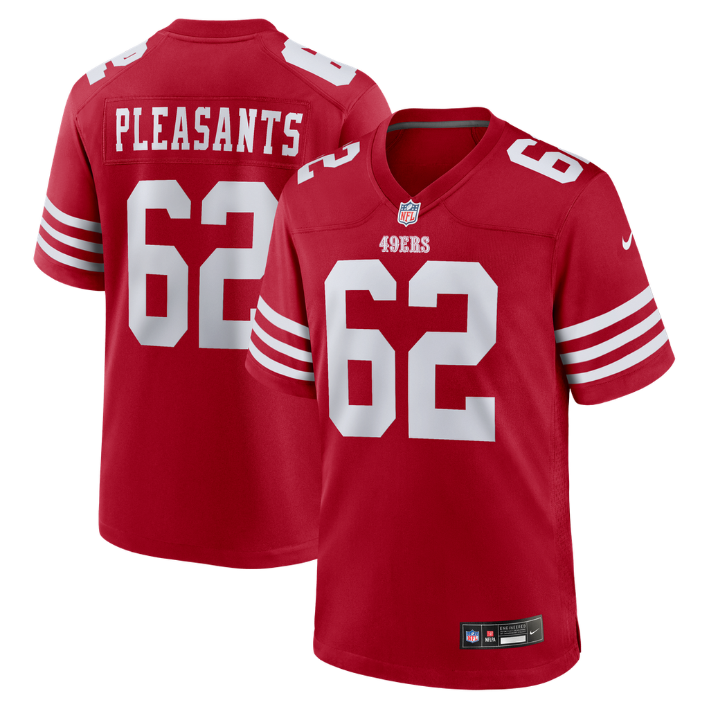 San Francisco 49ers Austen Pleasants Nike Team Game Jersey - Scarlet