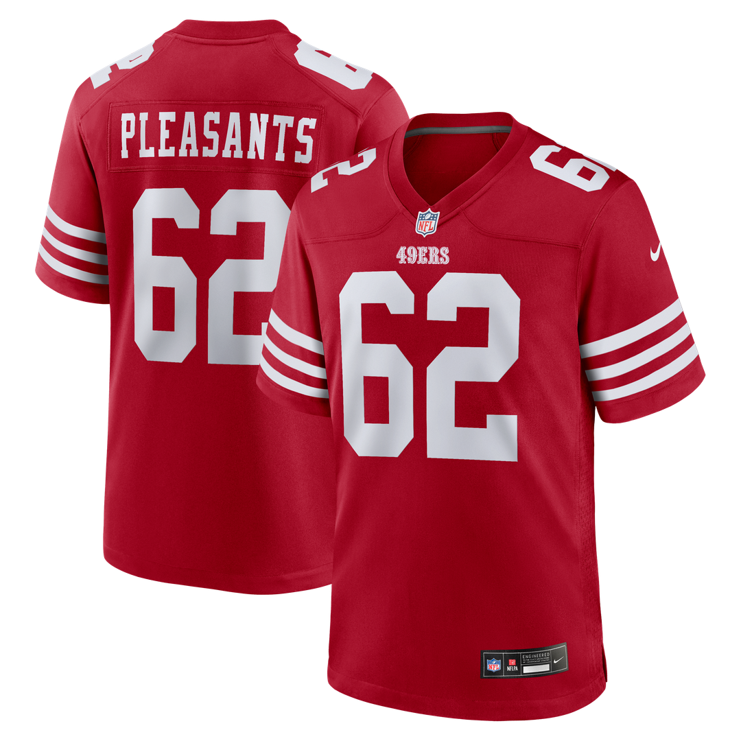 San Francisco 49ers Austen Pleasants Nike Team Game Jersey - Scarlet