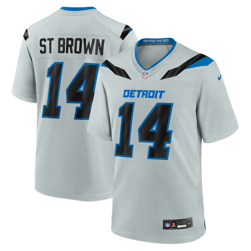 Detroit Lions Amon-Ra St. Brown Nike 2026 Rivalries Collection Game Jersey - Silver