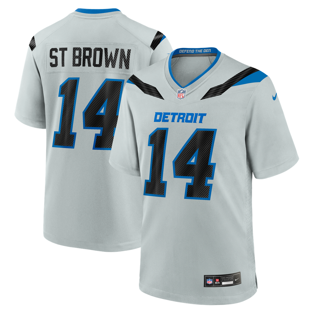 Detroit Lions Amon-Ra St. Brown Nike 2026 Rivalries Collection Game Jersey - Silver