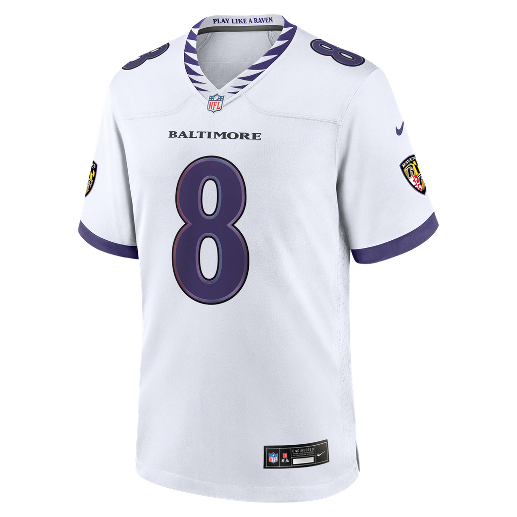 Baltimore Ravens Lamar Jackson Nike Game Jersey - White