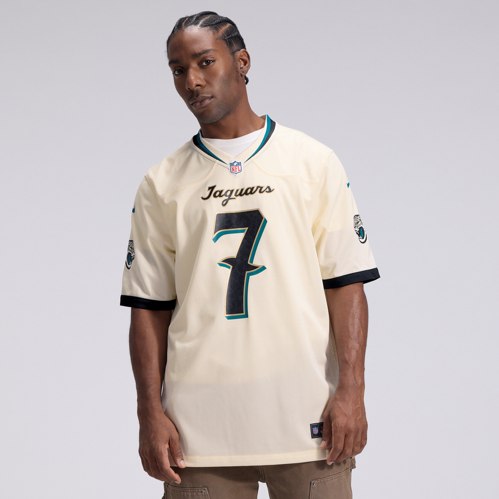 Jacksonville Jaguars Brian Thomas Jr. Nike 2026 Rivalries Collection Game Jersey - Natural