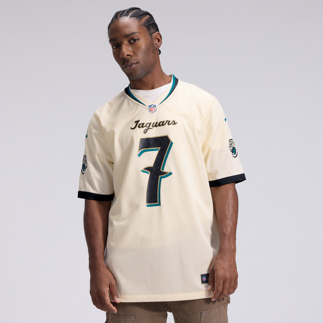 Jacksonville Jaguars Brian Thomas Jr. Nike 2026 Rivalries Collection Game Jersey - Natural