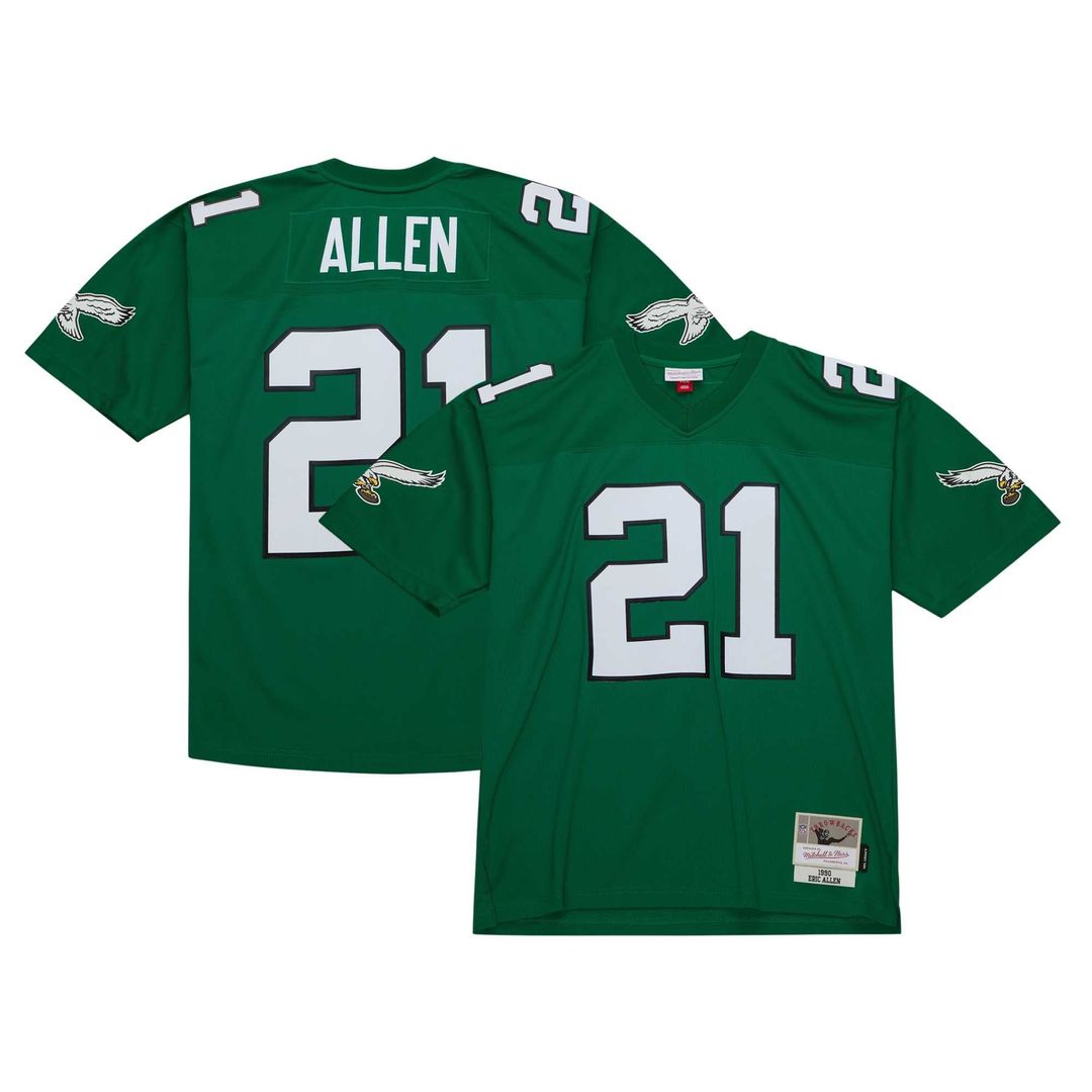Philadelphia Eagles Eric Allen Mitchell & Ness Legacy Replica Jersey - Kelly Green