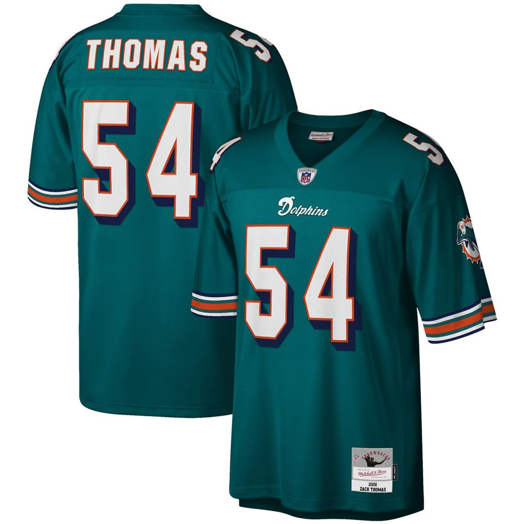 Miami Dolphins Zach Thomas Mitchell & Ness Legacy Replica Jersey - Aqua