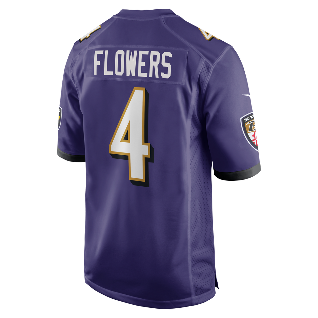 Baltimore Ravens Zay Flowers Nike Game Jersey - Purple