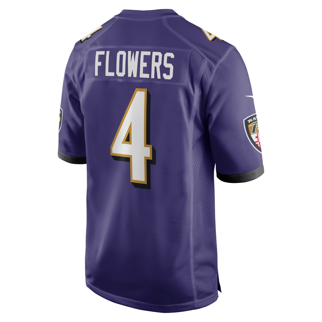 Baltimore Ravens Zay Flowers Nike Game Jersey - Purple