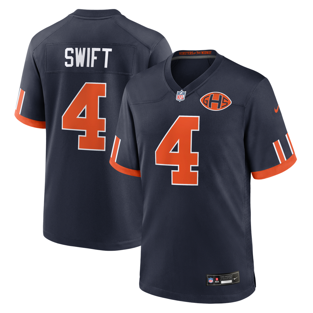 Chicago Bears D'Andre Swift Nike 2026 Rivalries Collection Game Jersey - Navy