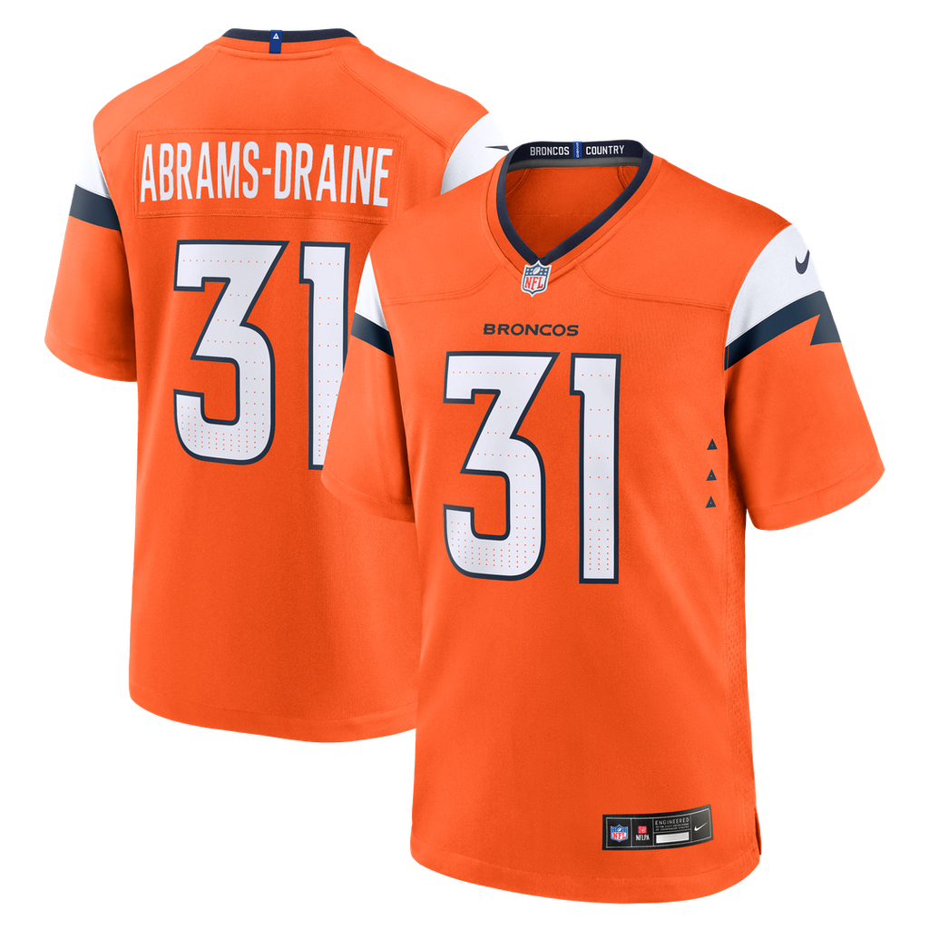 Denver Broncos Kris Abrams-Draine Nike Team Game Jersey - Orange
