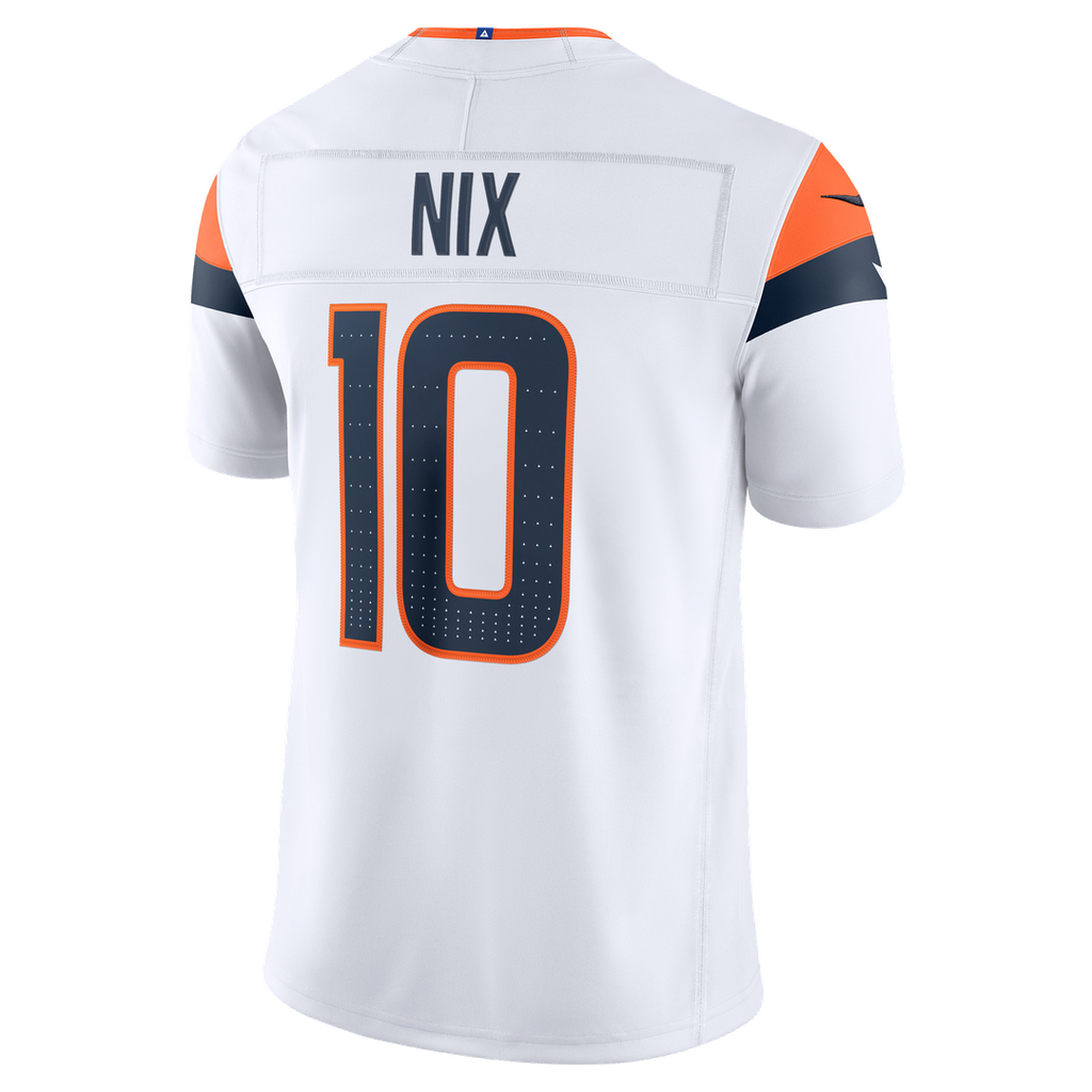 Denver Broncos Bo Nix Nike Vapor F.U.S.E. Stitched Limited Jersey - White