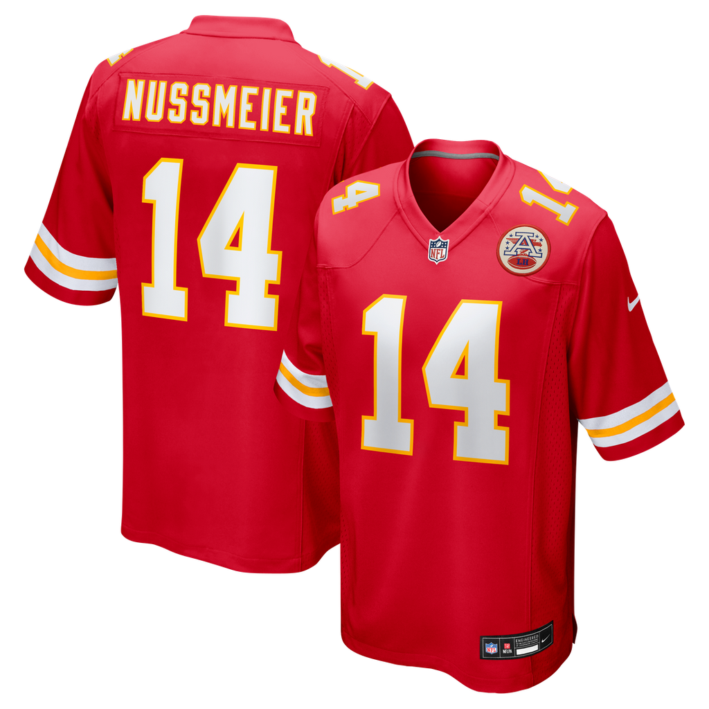 Kansas City Chiefs Garrett Nussmeier Nike Game Jersey - Red