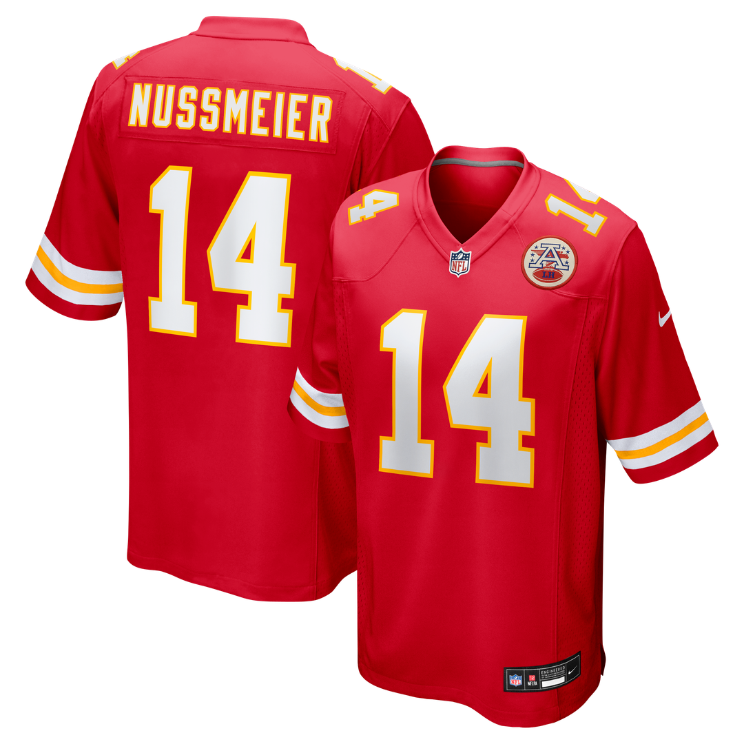 Kansas City Chiefs Garrett Nussmeier Nike Game Jersey - Red