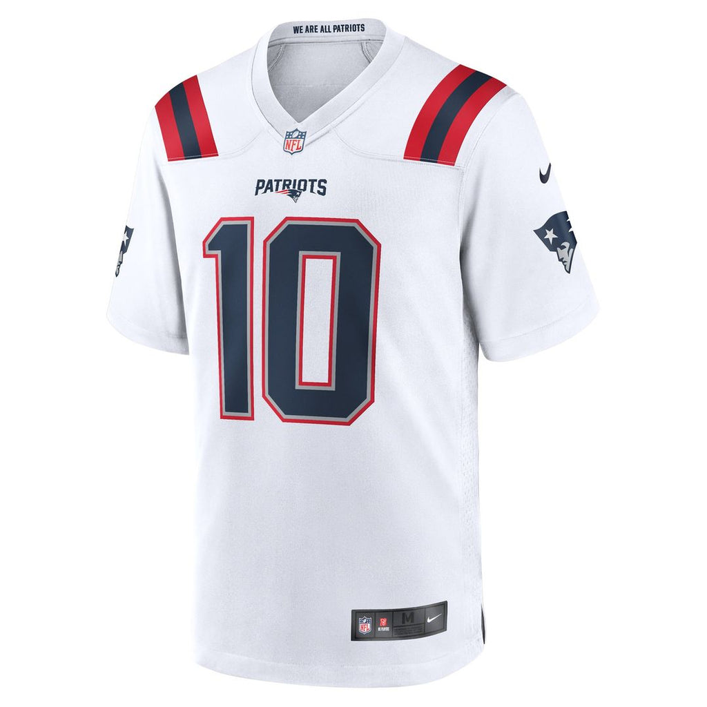 New England Patriots Drake Maye Nike Player Game Jersey - White