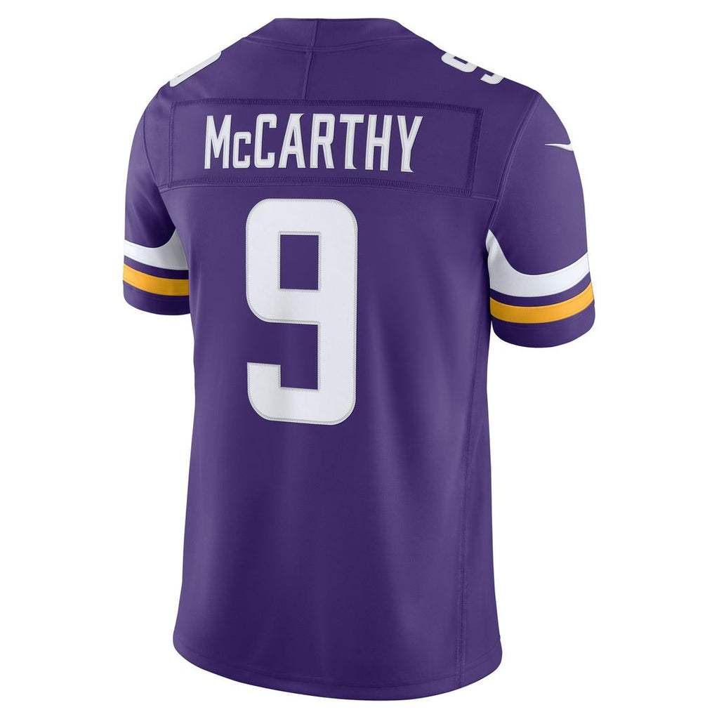 Minnesota Vikings J.J. McCarthy Nike Team Vapor F.U.S.E. Stitched Limited Jersey - Purple