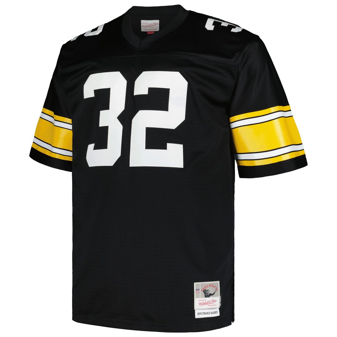 Pittsburgh Steelers Franco Harris Mitchell & Ness Big & Tall 1976 Legacy Retired Player Jersey - Black