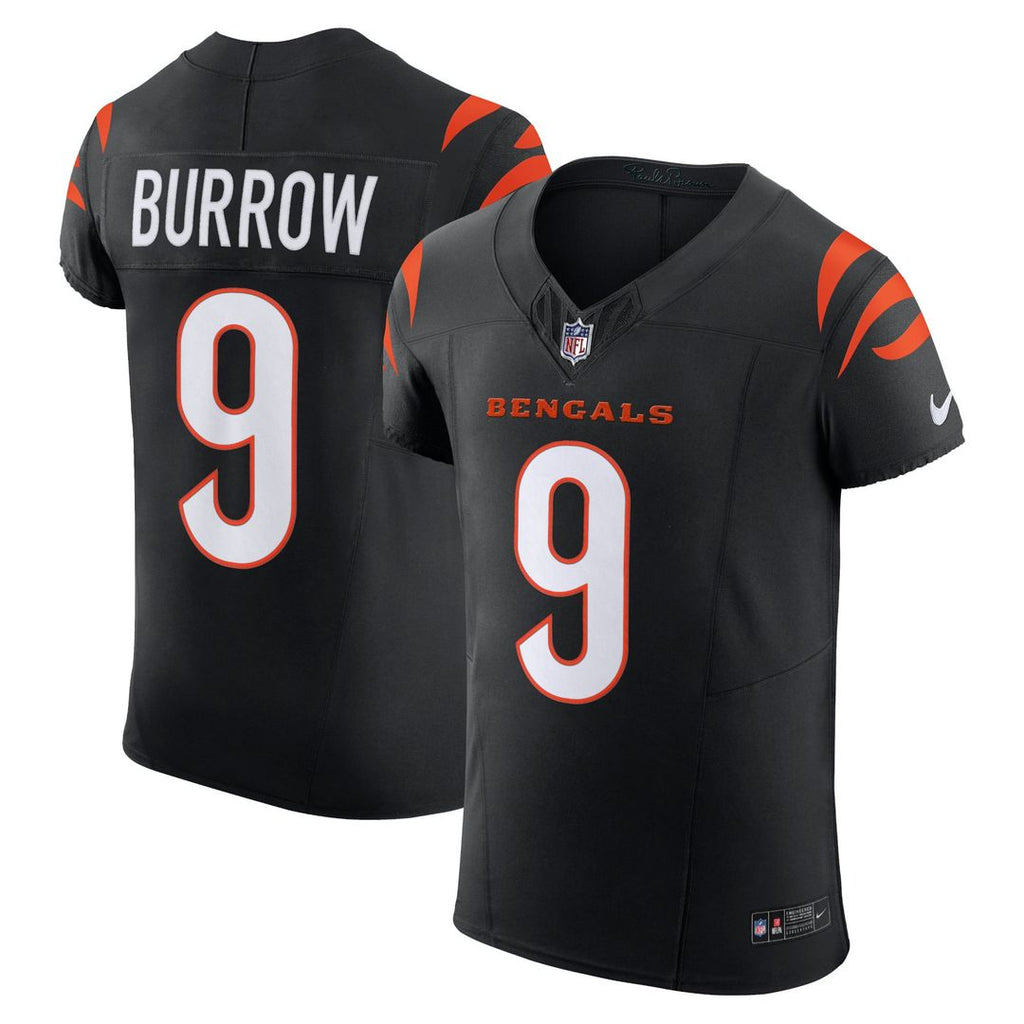 Cincinnati Bengals Joe Burrow Nike Team Vapor F.U.S.E. Elite Jersey - Black