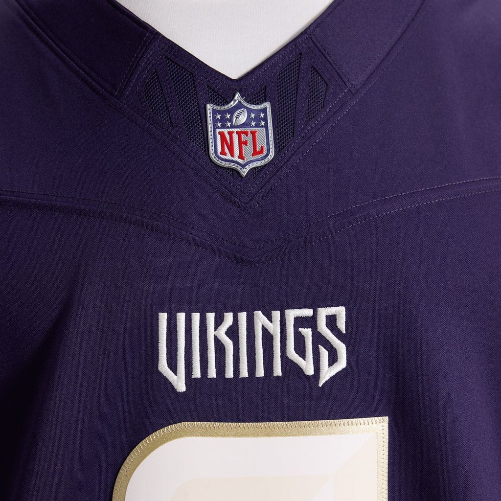 Minnesota Vikings J.J. McCarthy Nike 2026 Rivalries Collection Stitched Limited Jersey - Purple