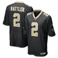 New Orleans Saints Spencer Rattler Nike Team Game Jersey - Black