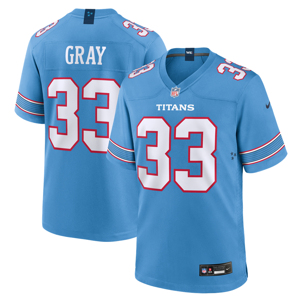 Tennessee Titans Cedric Gray Nike Game Jersey - Light Blue