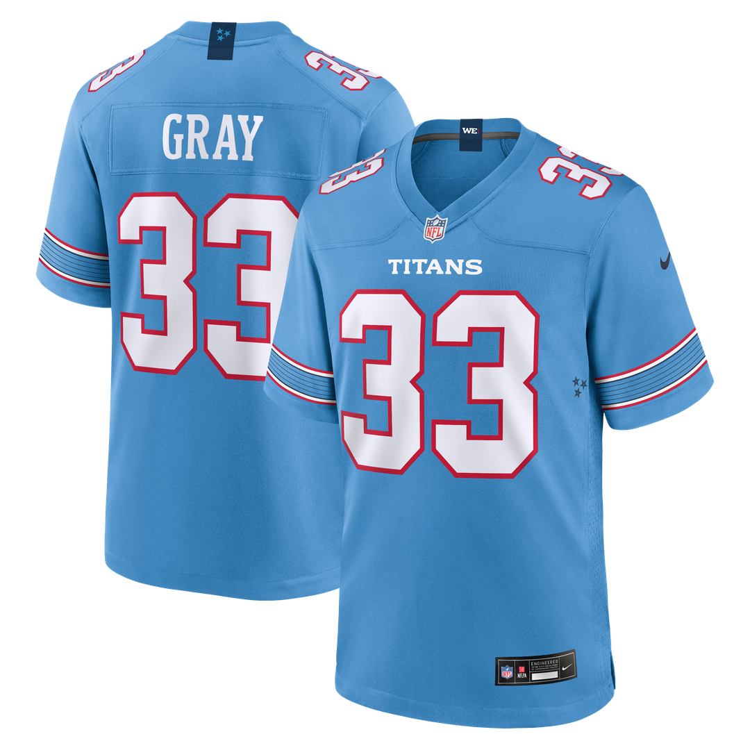 Tennessee Titans Cedric Gray Nike Game Jersey - Light Blue