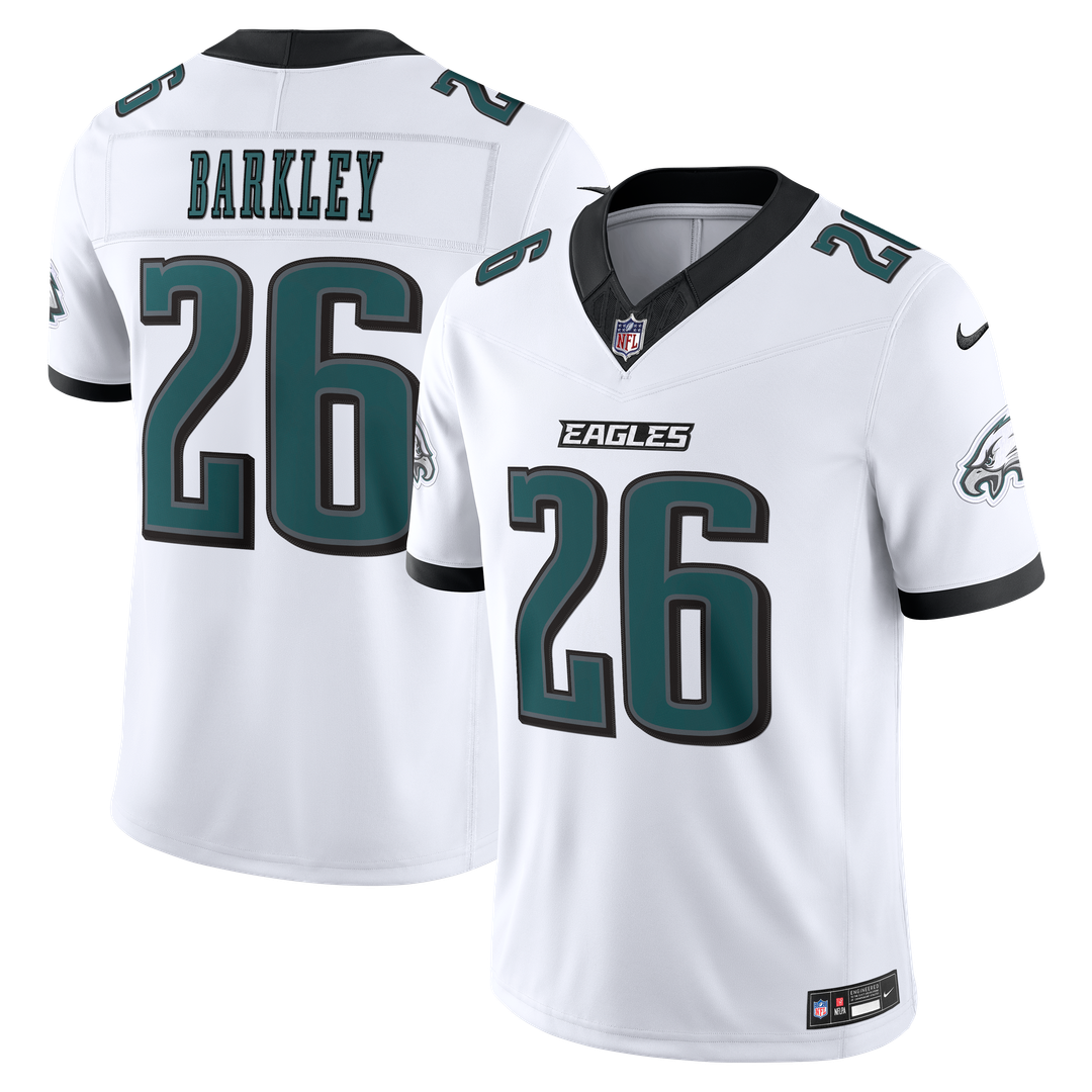 Philadelphia Eagles Saquon Barkley Nike Vapor F.U.S.E. Stitched Limited Jersey - White