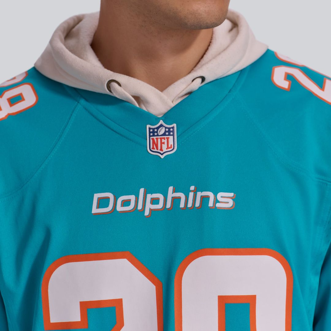 Miami Dolphins De'Von Achane Nike Player Game Jersey - Aqua