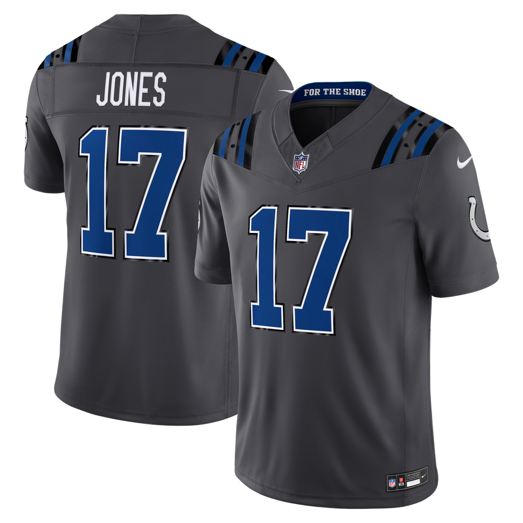 Indianapolis Colts Daniel Jones Nike 2026 Rivalries Collection Stitched Limited Jersey - Anthracite