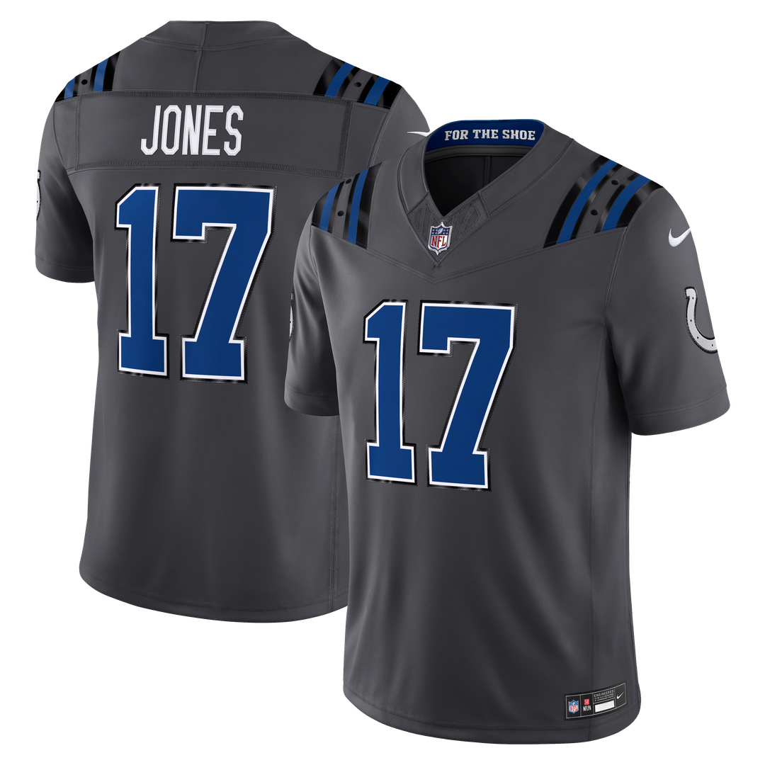 Indianapolis Colts Daniel Jones Nike 2026 Rivalries Collection Stitched Limited Jersey - Anthracite
