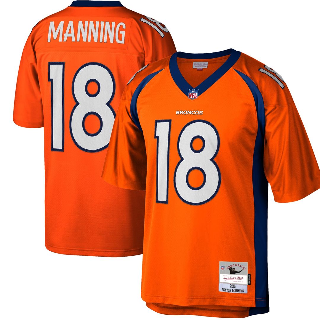Denver Broncos Peyton Manning Mitchell & Ness Big & Tall 2015 Retired Player Replica Jersey - Orange