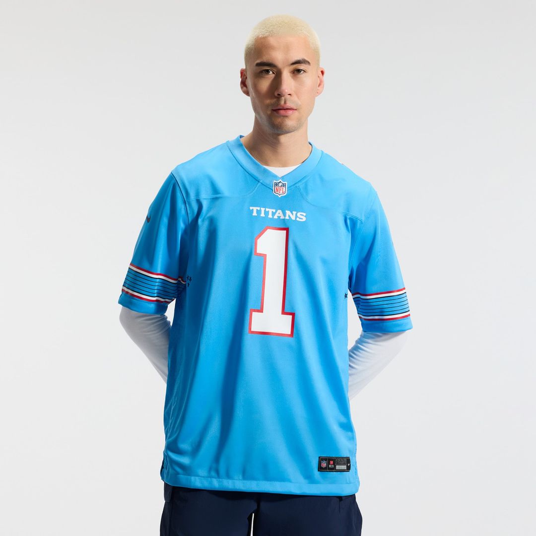 Tennessee Titans Cameron Ward Nike Game Jersey - Light Blue